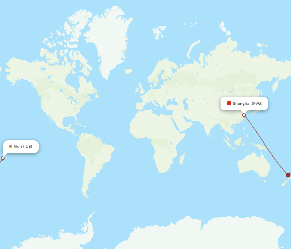 PVG-IUE flight routes