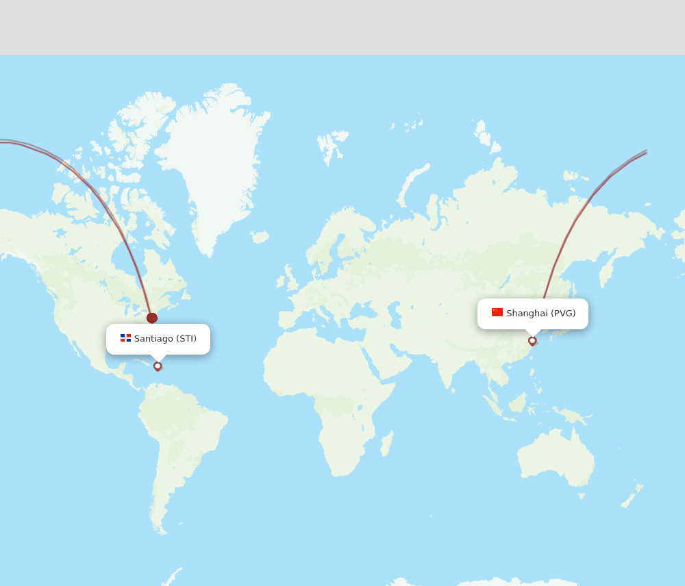 PVG-STI flight routes