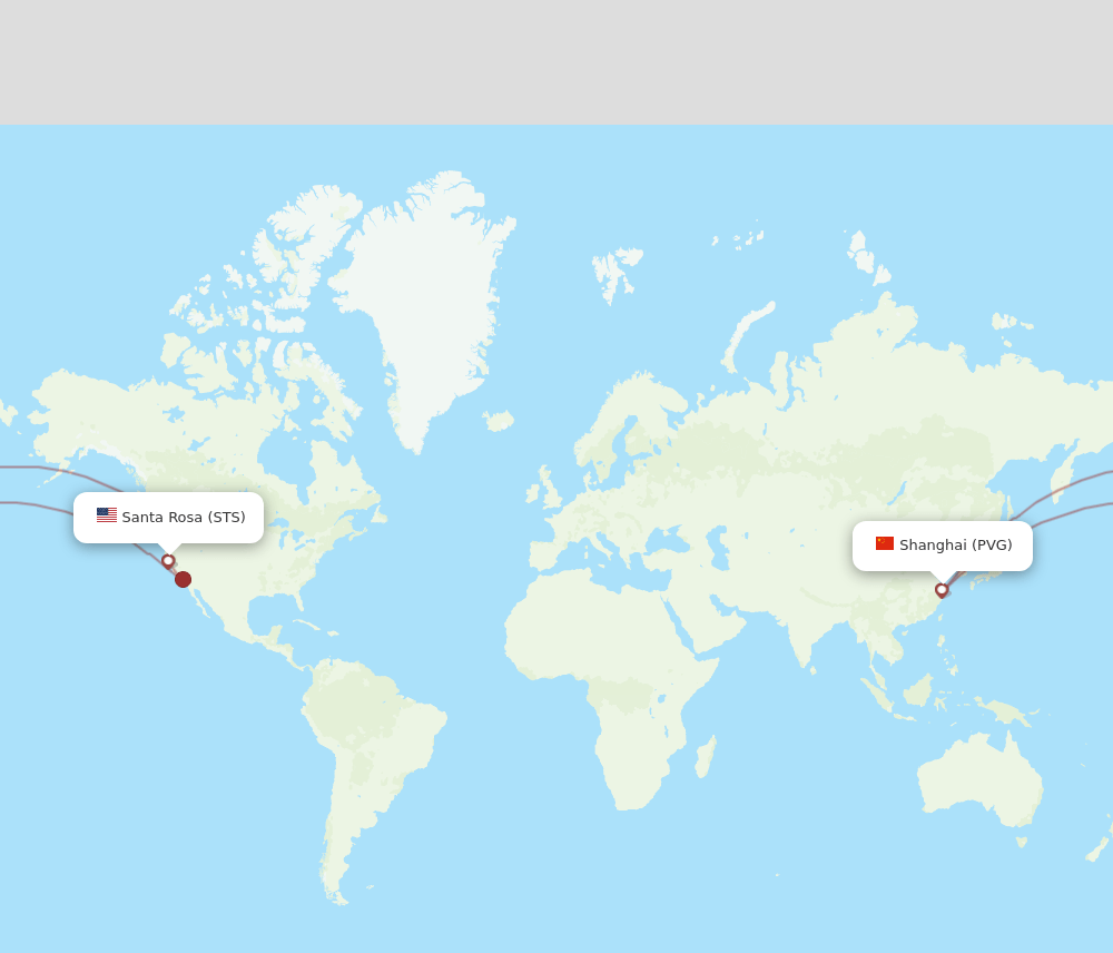 PVG-STS flight routes
