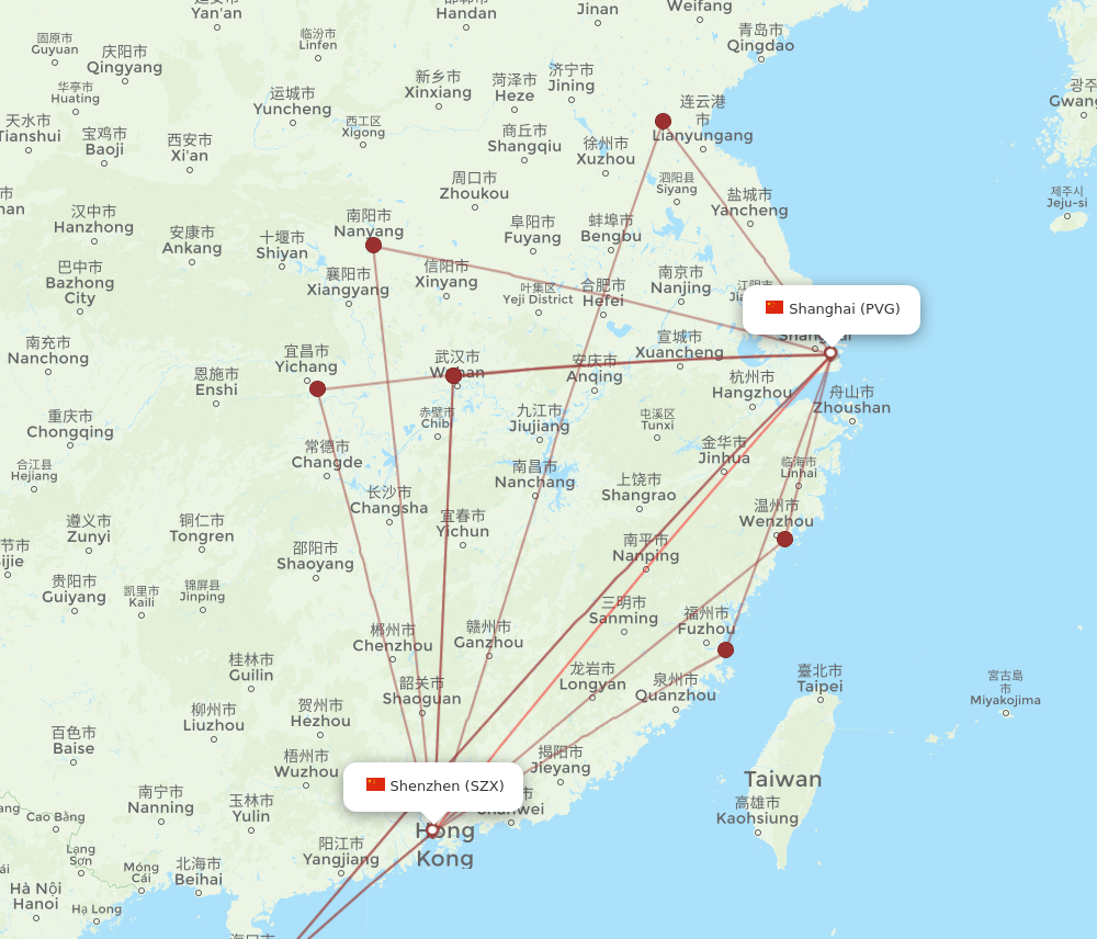 all-flight-routes-from-shanghai-to-shenzhen-pvg-to-szx-flight-routes