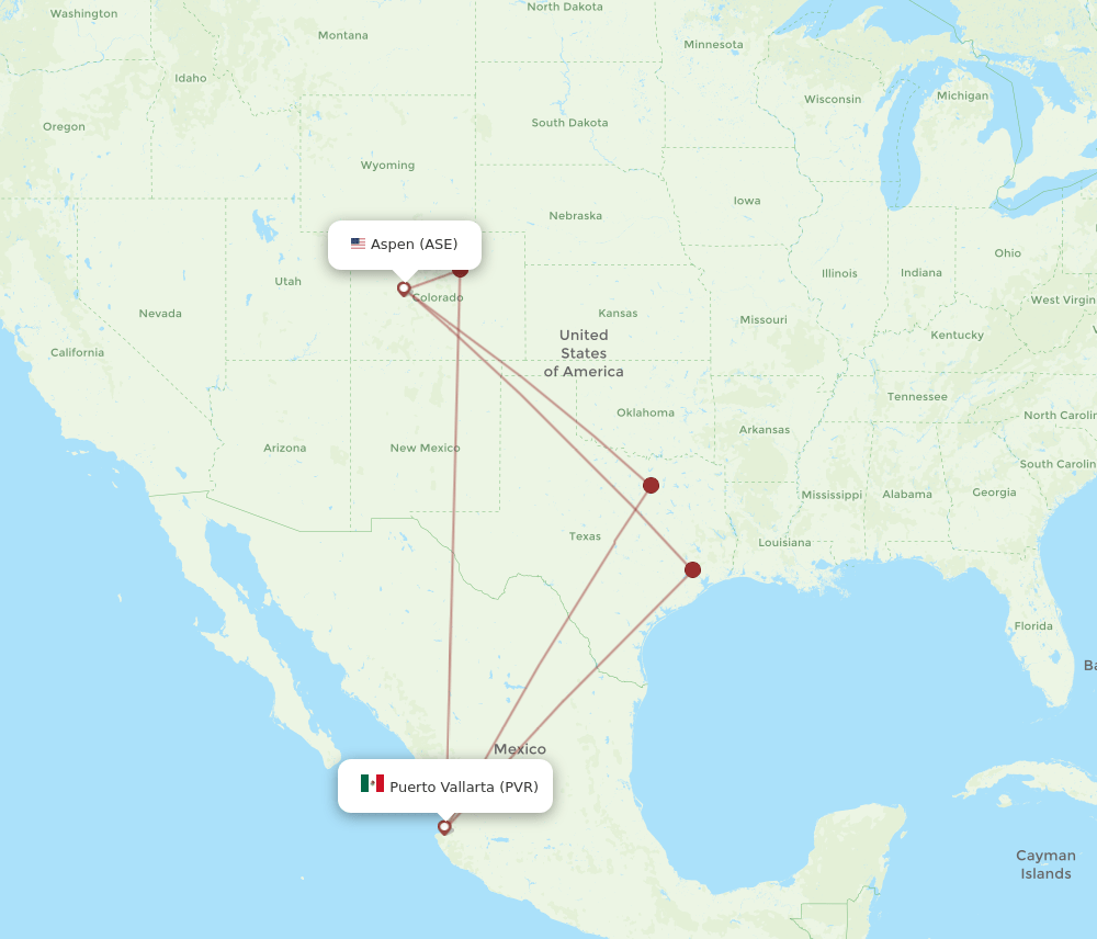 PVR-ASE flight routes