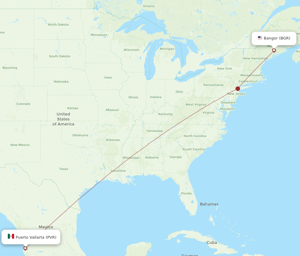 PVR-BGR flight routes