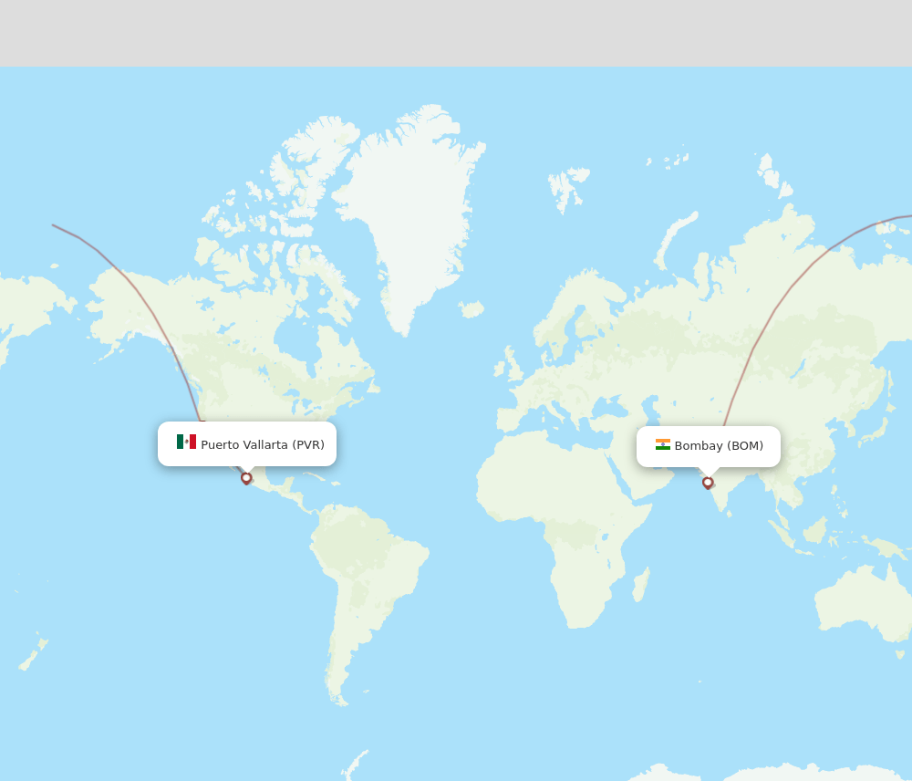 PVR to BOM flights and routes map