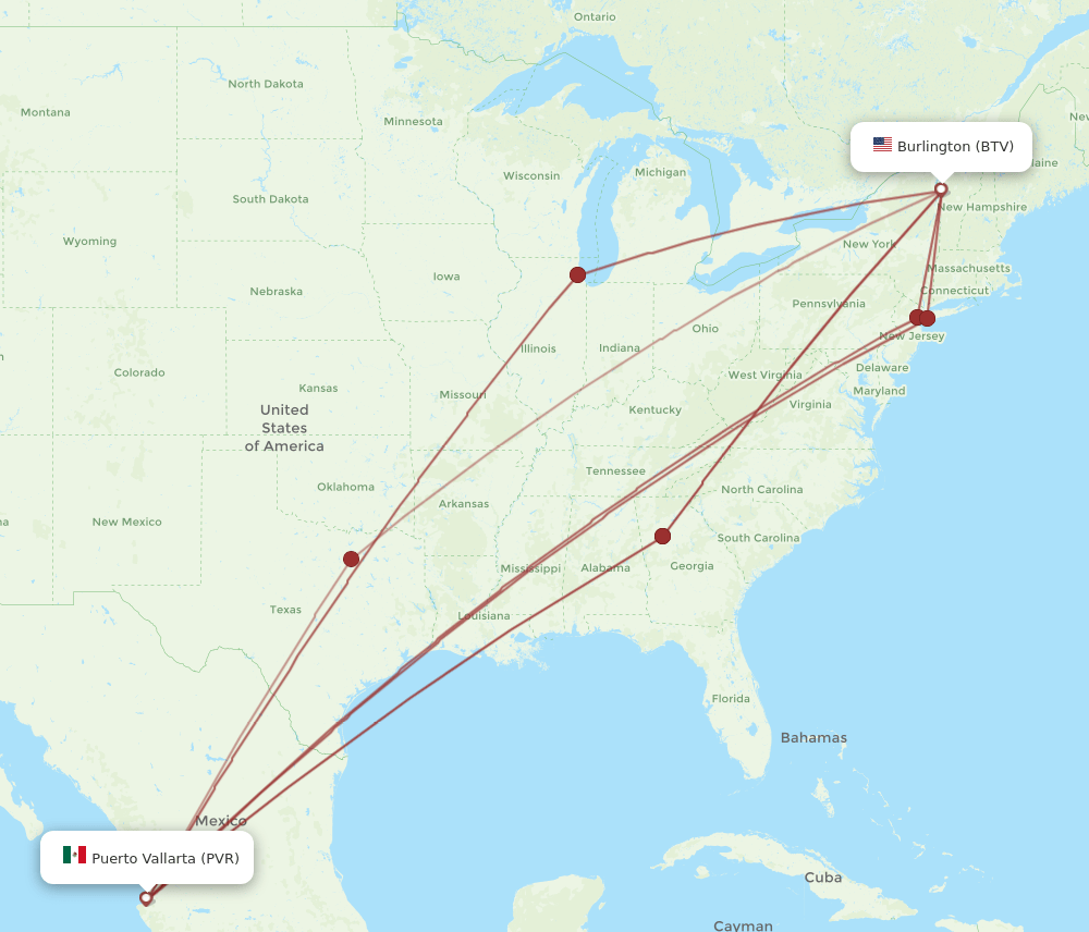 PVR-BTV flight routes