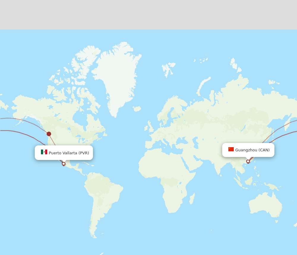 PVR-CAN flight routes