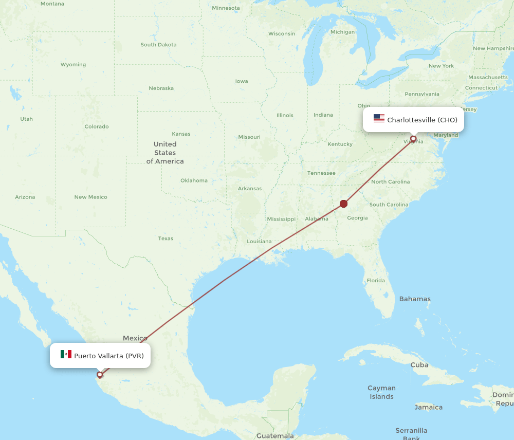 PVR-CHO flight routes