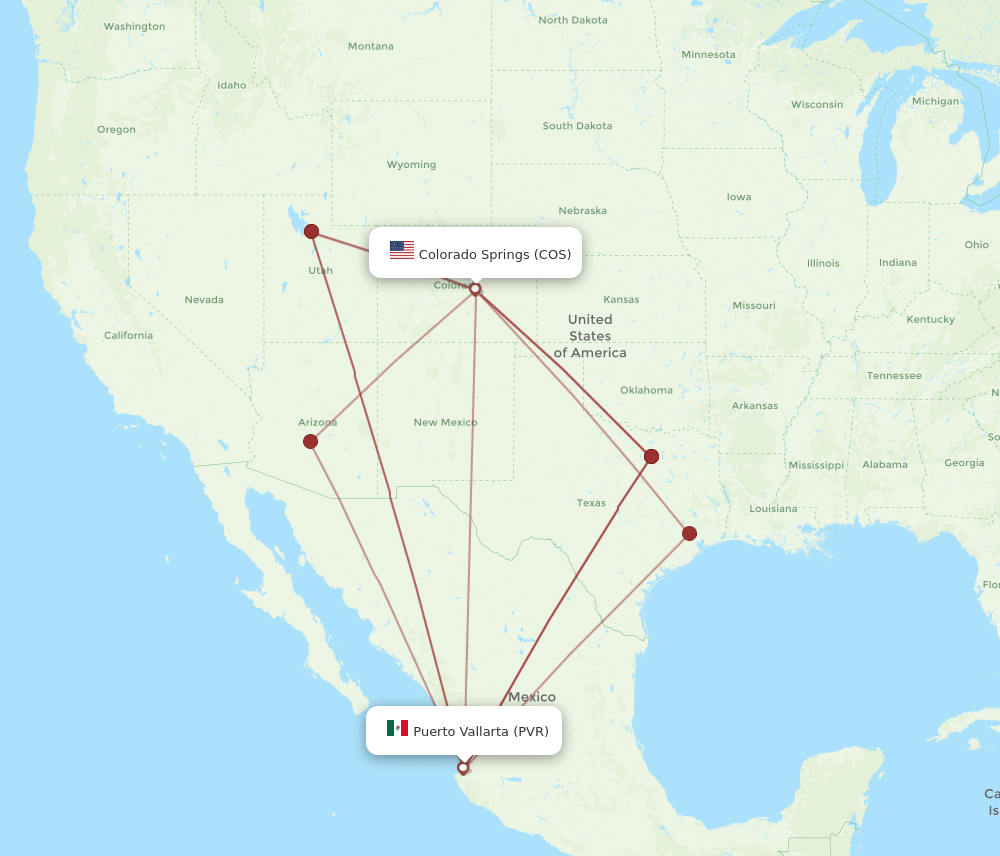 PVR-COS flight routes