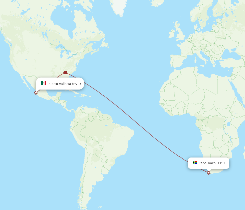 PVR-CPT flight routes