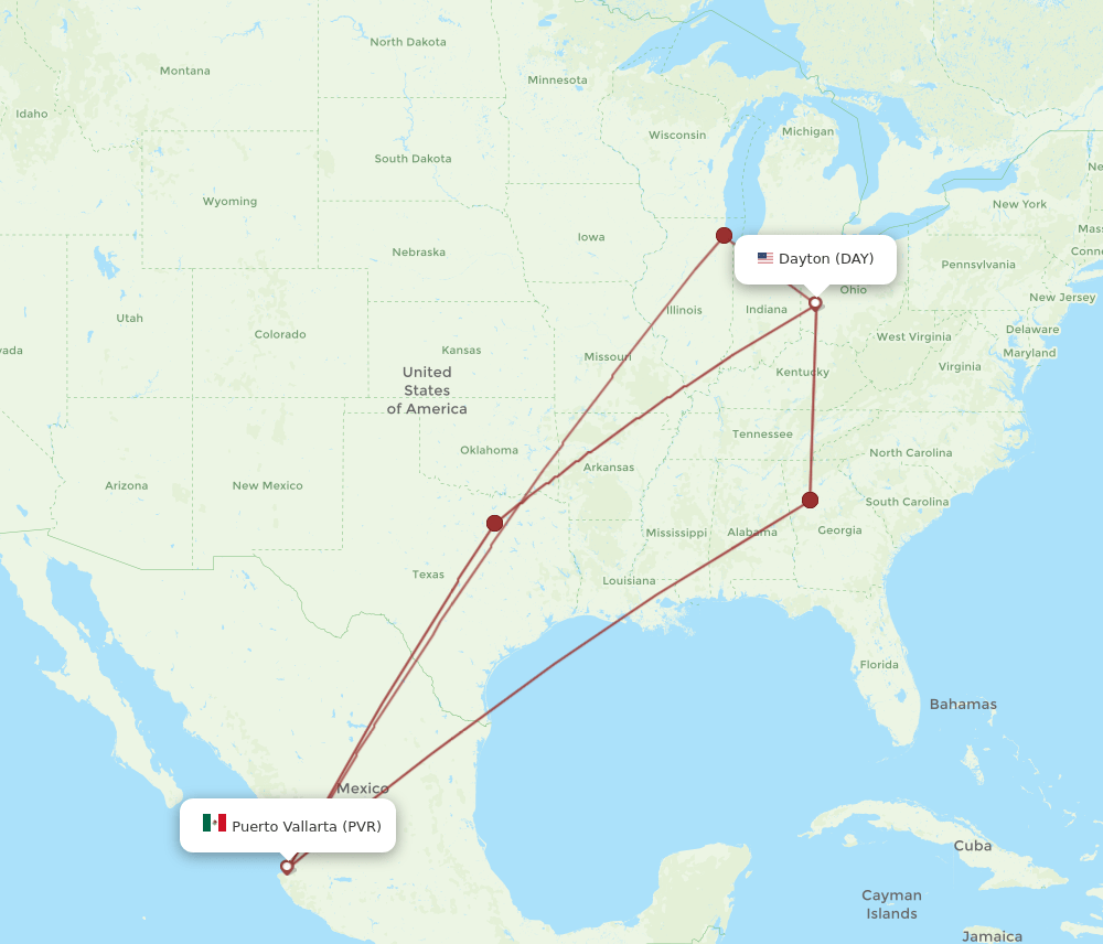 PVR-DAY flight routes