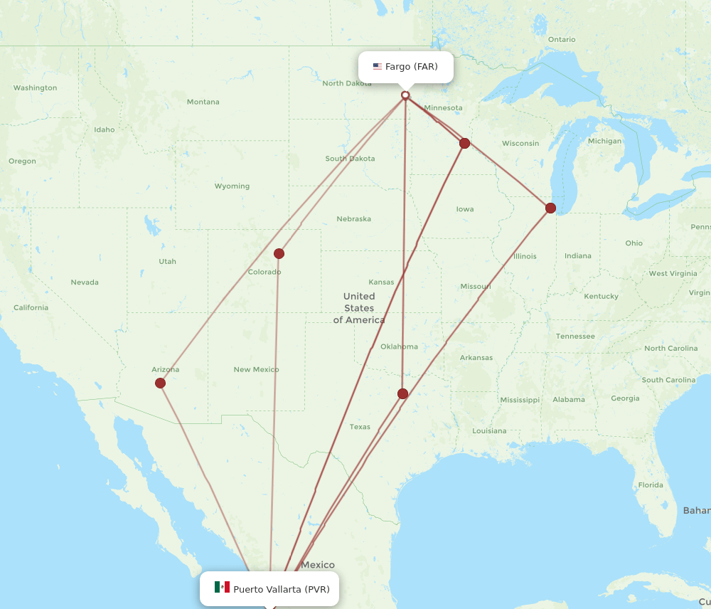 PVR-FAR flight routes