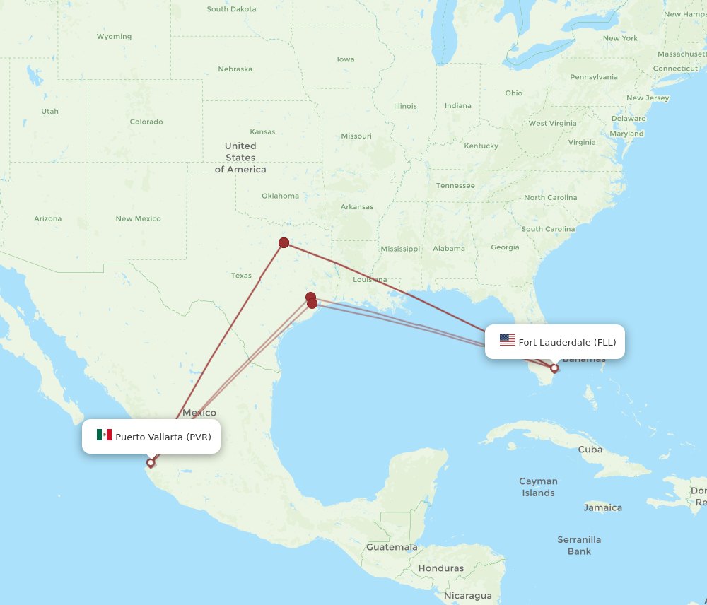 PVR-FLL flight routes