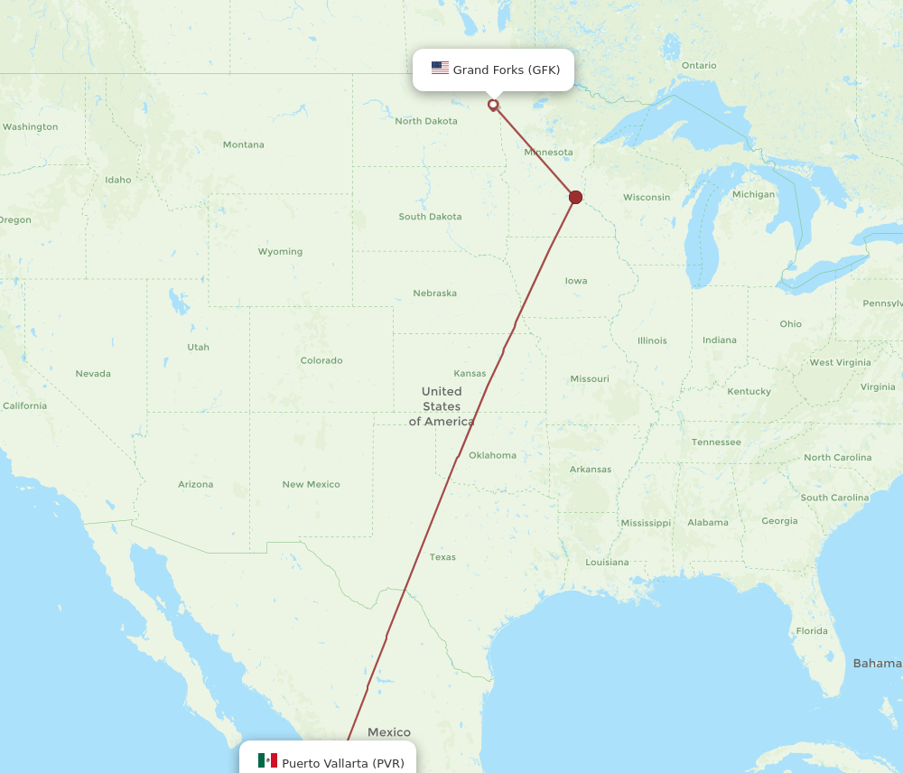 PVR-GFK flight routes