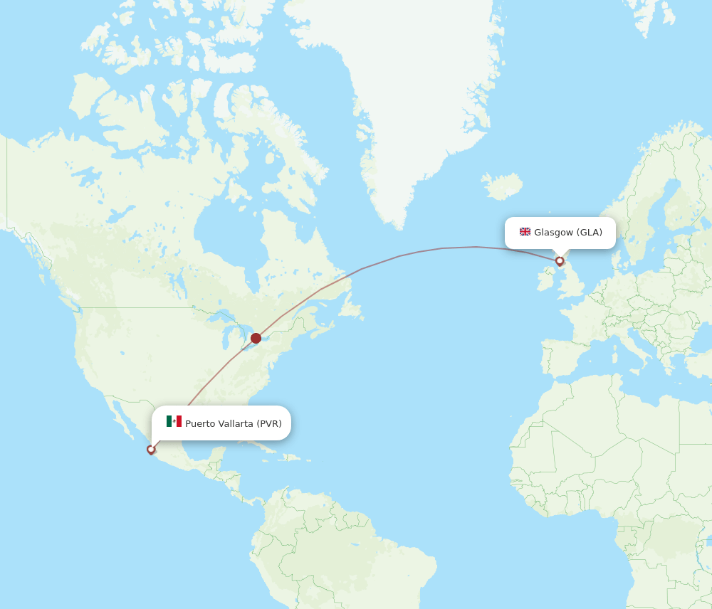 PVR-GLA flight routes