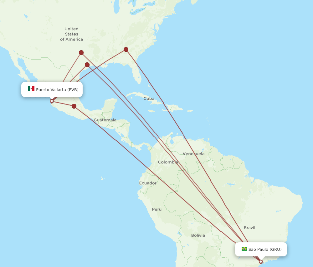 PVR-GRU flight routes