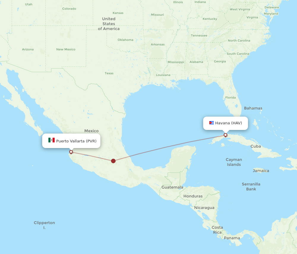 PVR-HAV flight routes