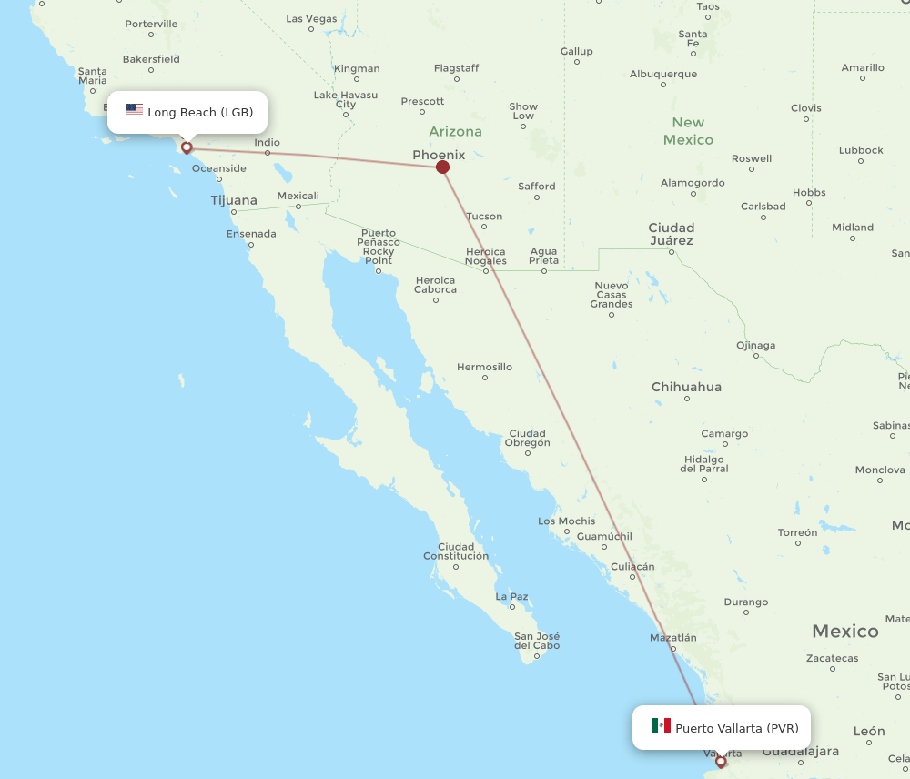 PVR-LGB flight routes