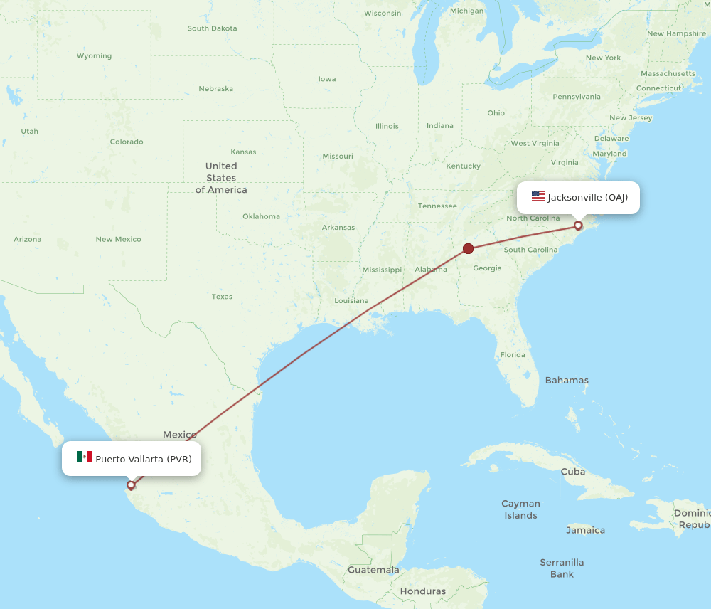 PVR-OAJ flight routes
