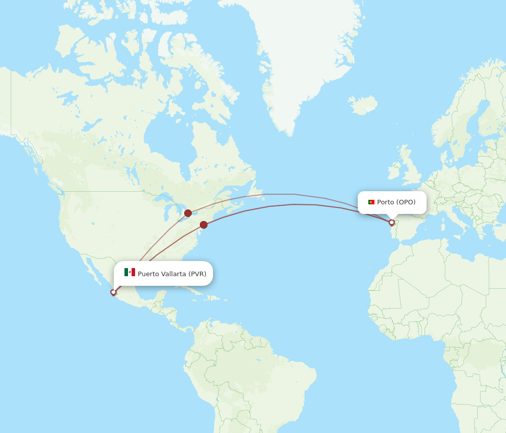 PVR-OPO flight routes