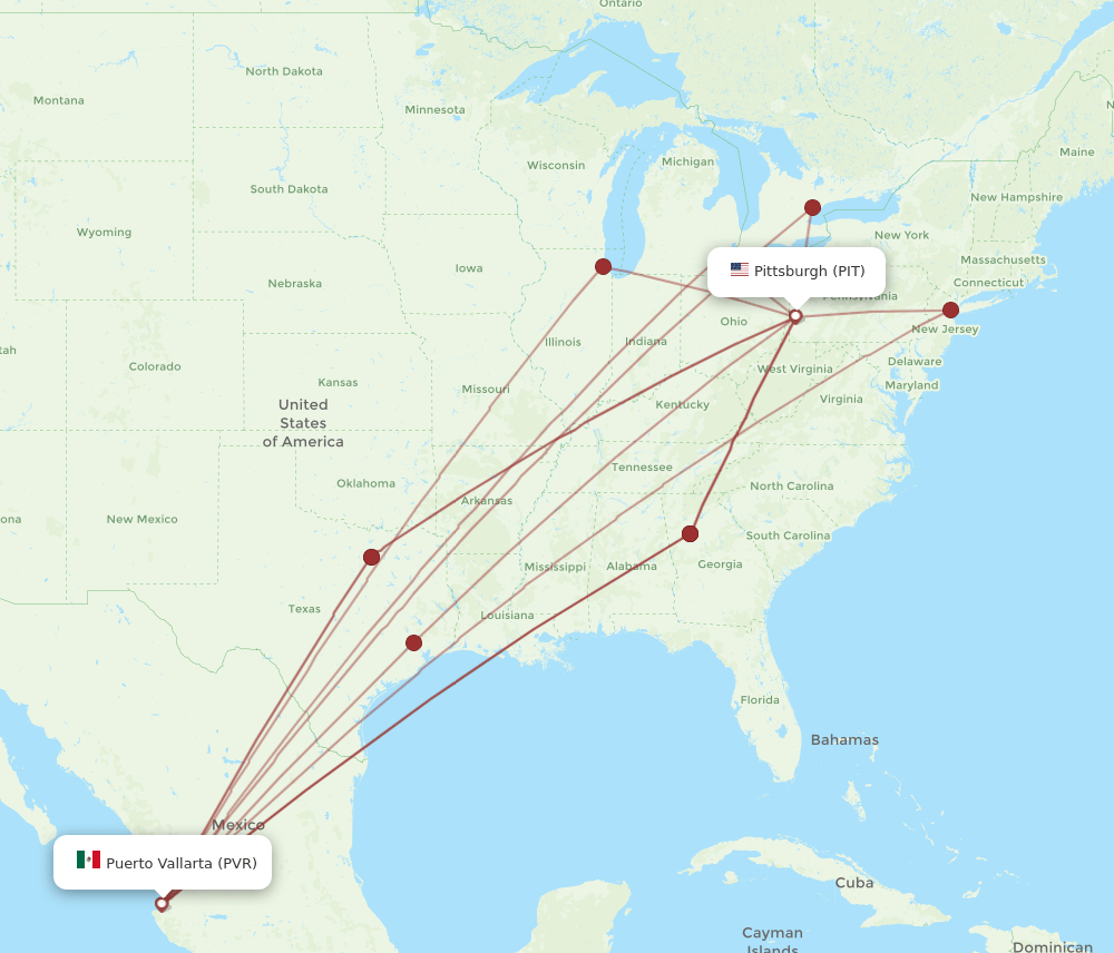 PVR-PIT flight routes