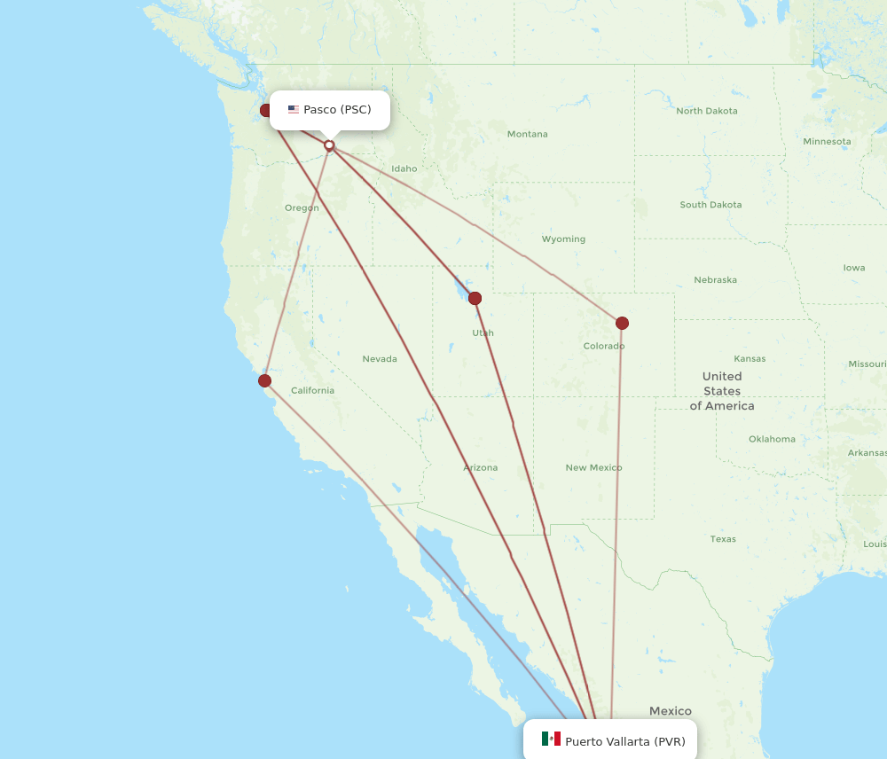PVR-PSC flight routes