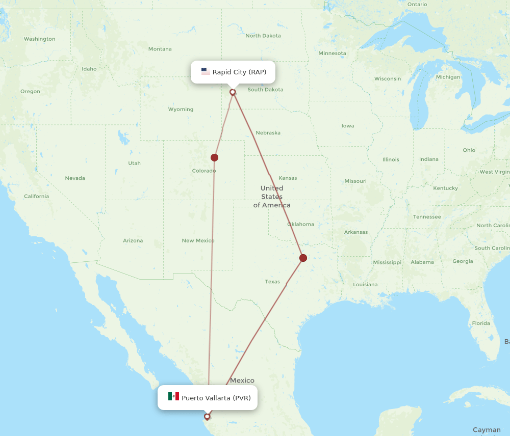 PVR-RAP flight routes