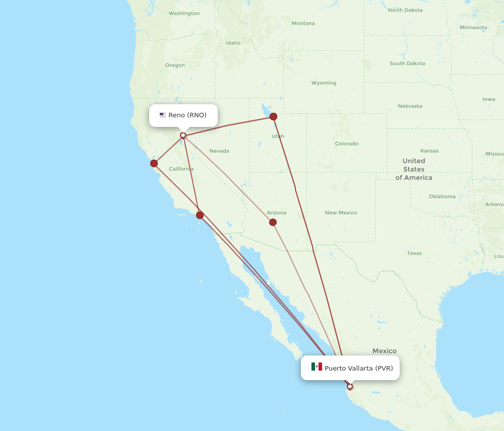 PVR-RNO flight routes