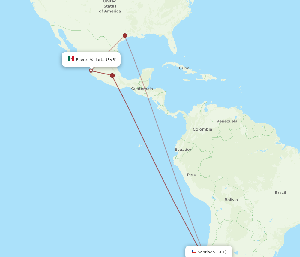 PVR-SCL flight routes