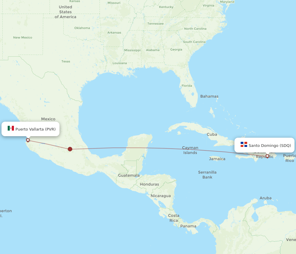 PVR-SDQ flight routes