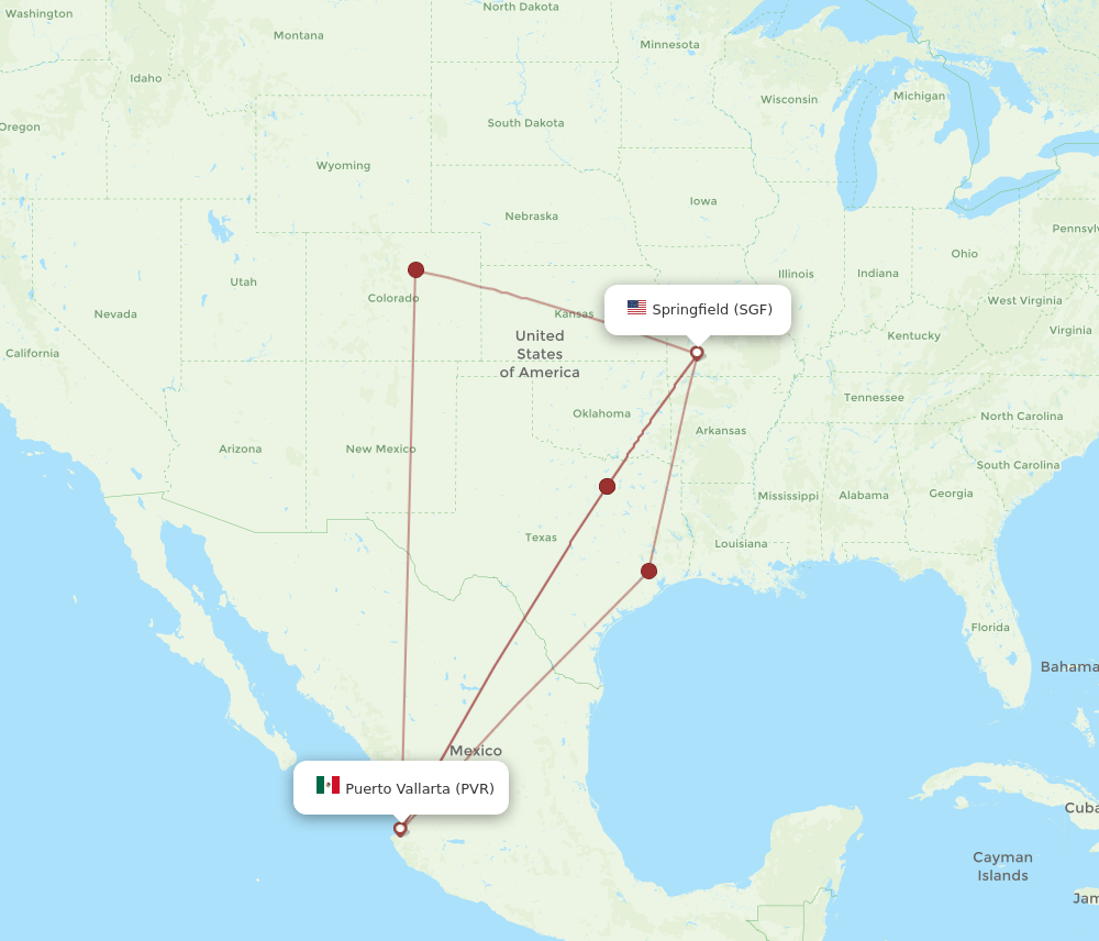 PVR-SGF flight routes