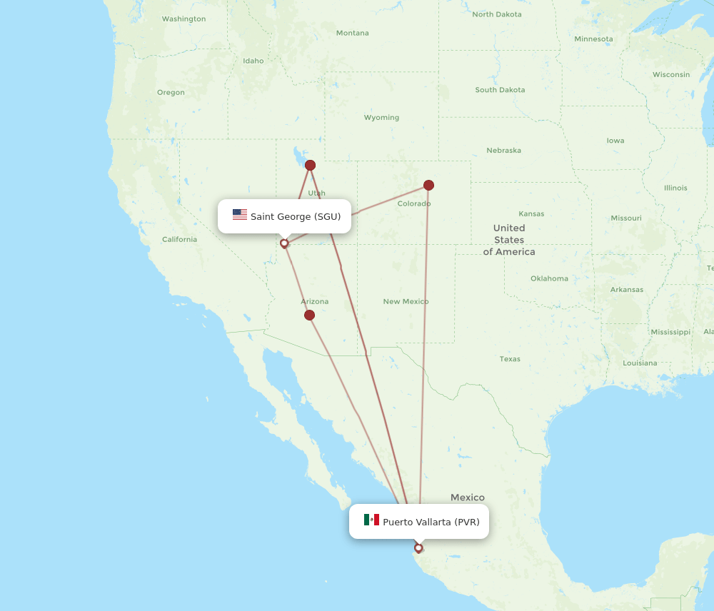 PVR-SGU flight routes