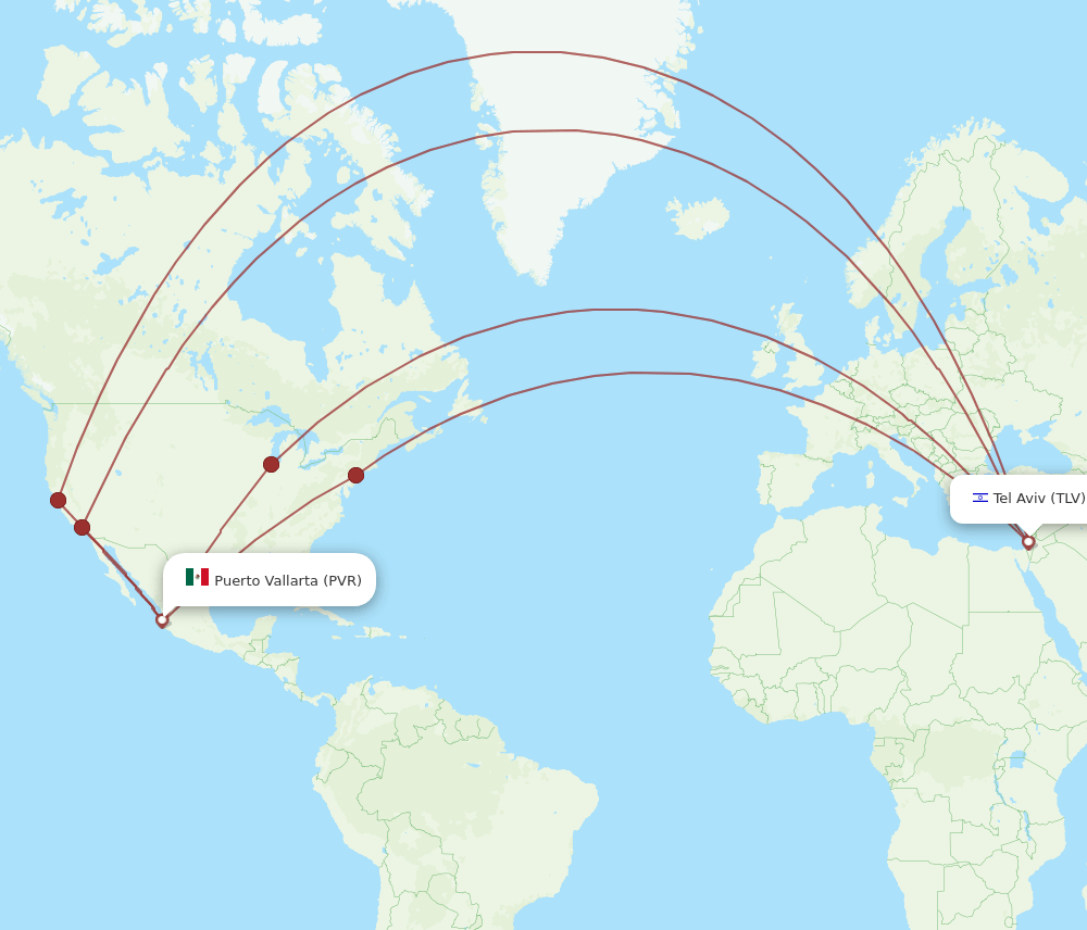 PVR-TLV flight routes