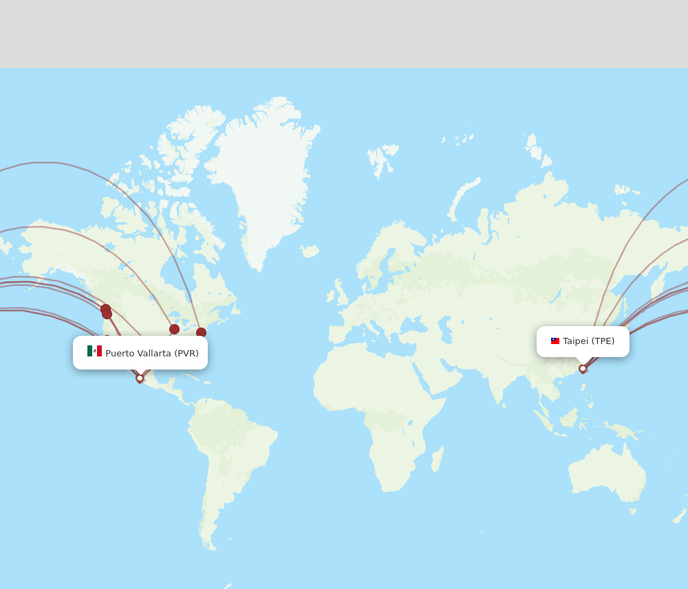 PVR-TPE flight routes