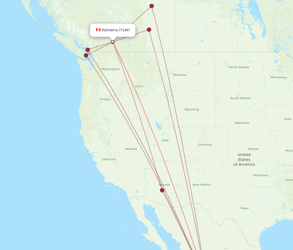 PVR-YLW flight routes