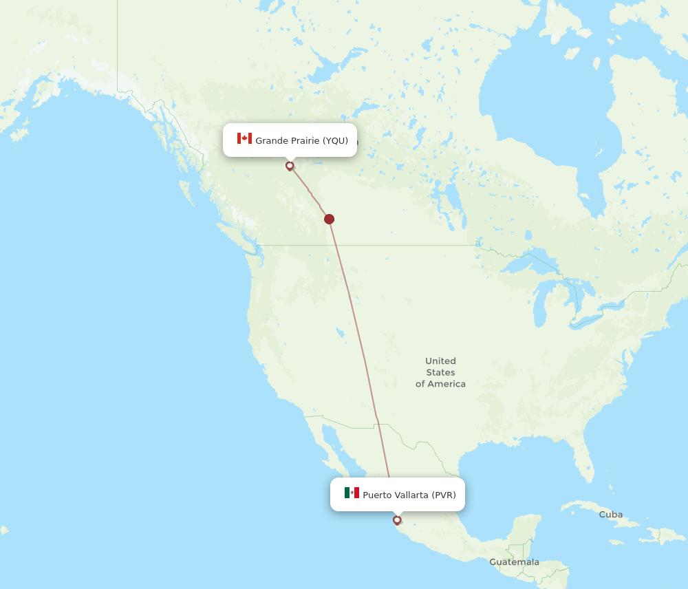 PVR-YQU flight routes