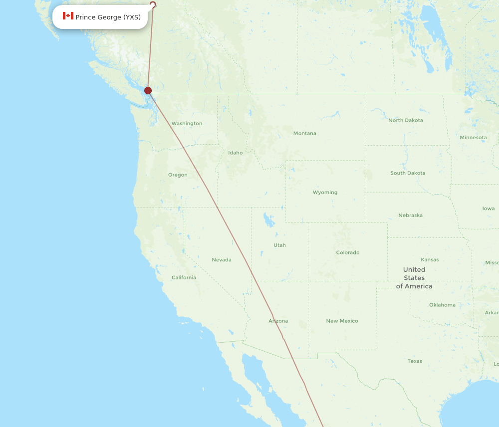 PVR-YXS flight routes