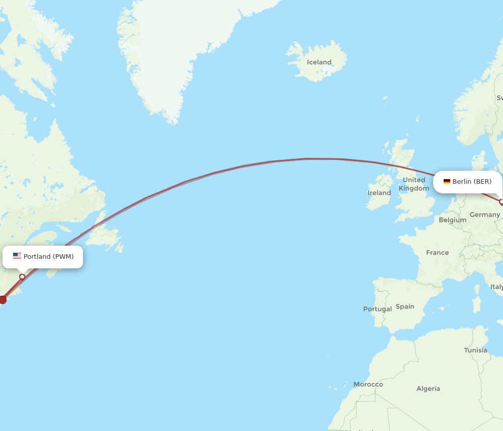 PWM-BER flight routes