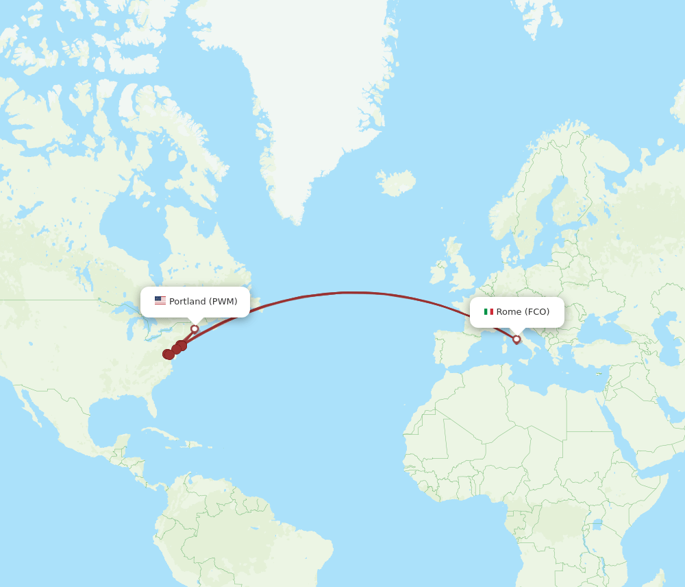 PWM-FCO flight routes