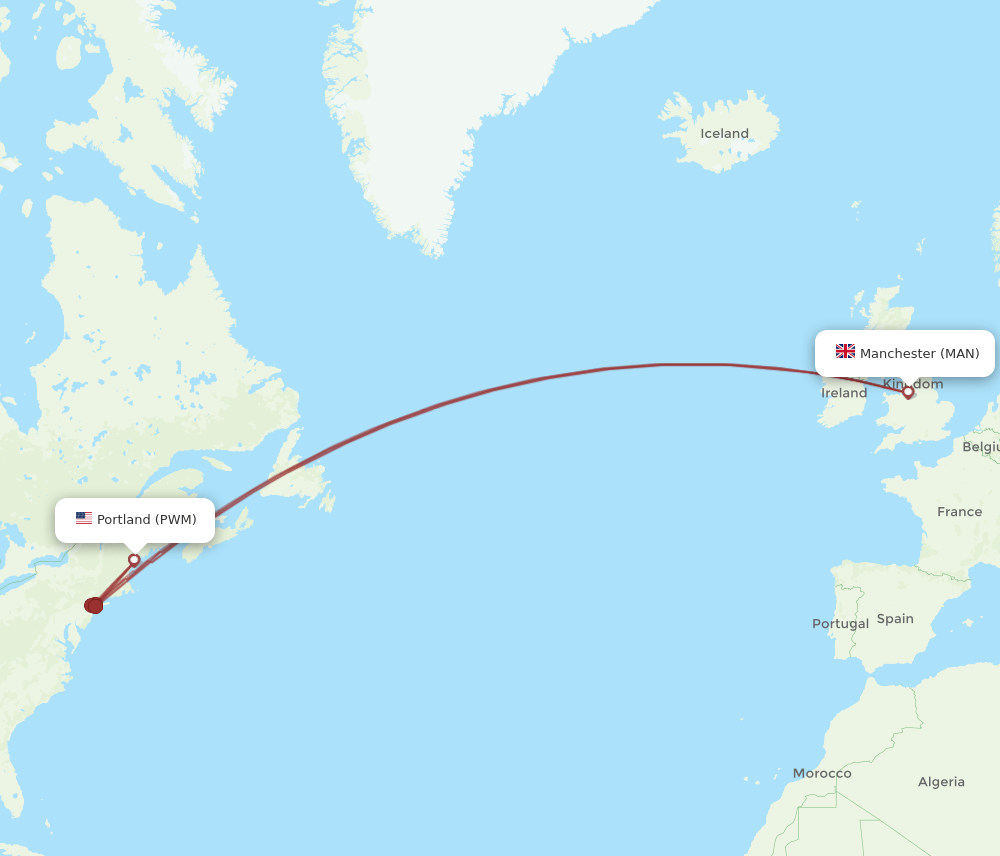 PWM-MAN flight routes