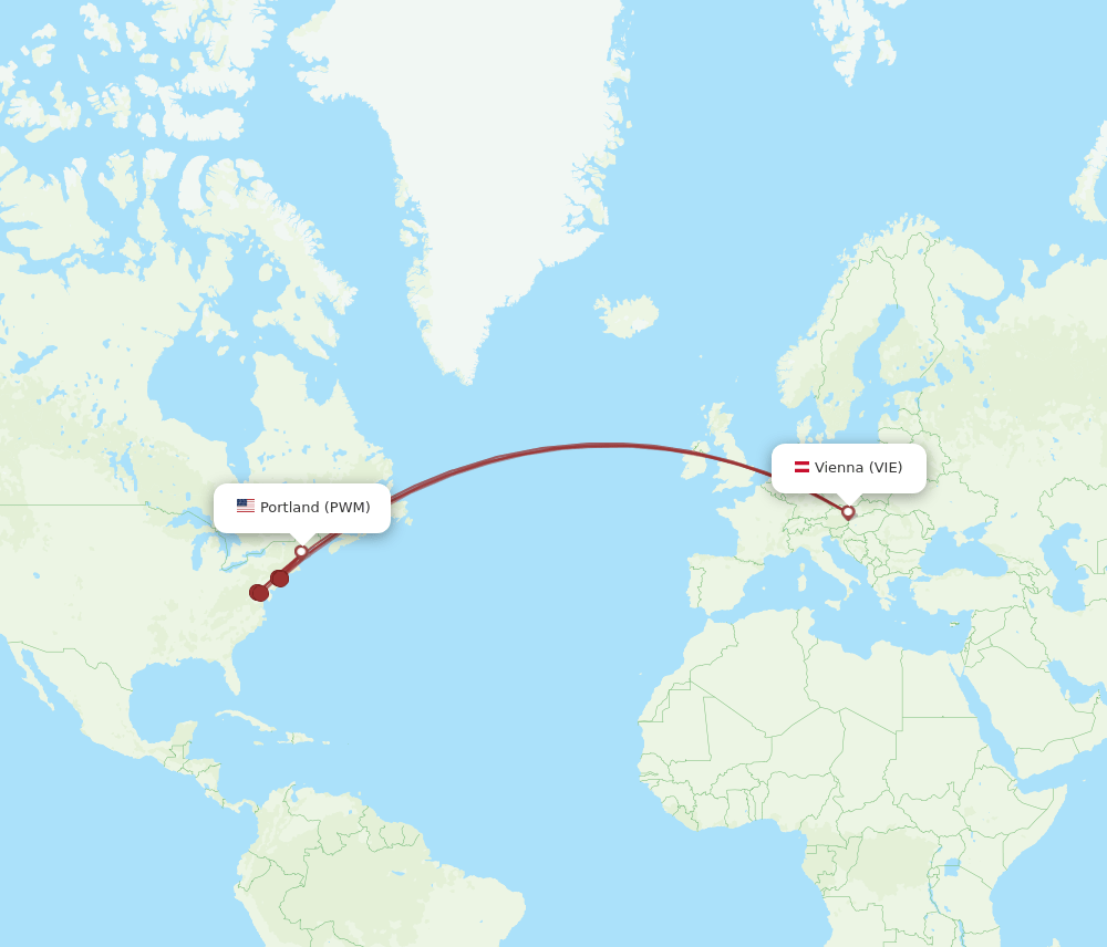 PWM-VIE flight routes