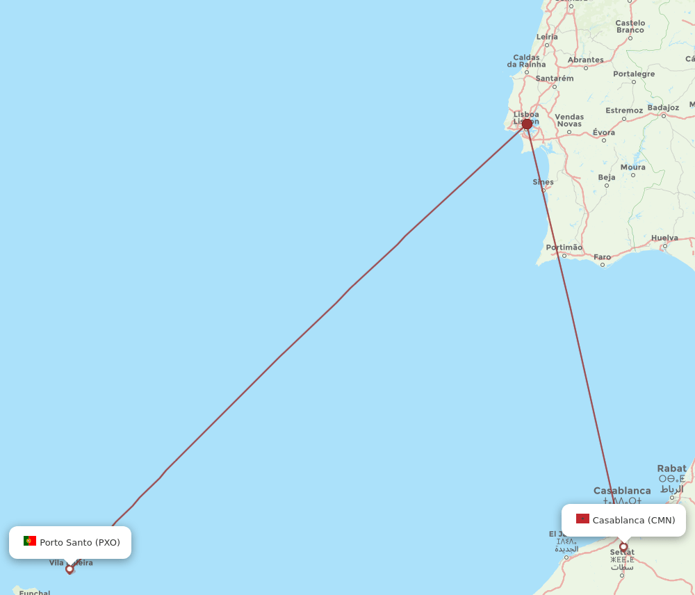 PXO-CMN flight routes