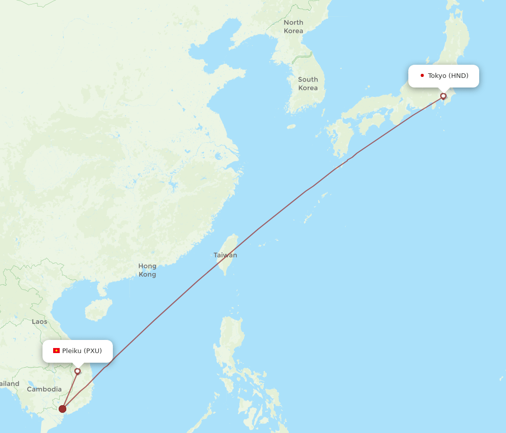 PXU-HND flight routes