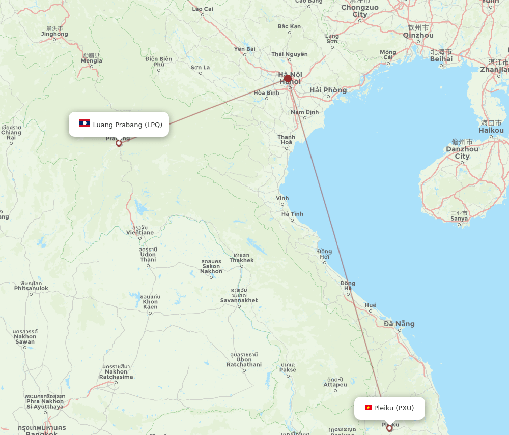 PXU-LPQ flight routes