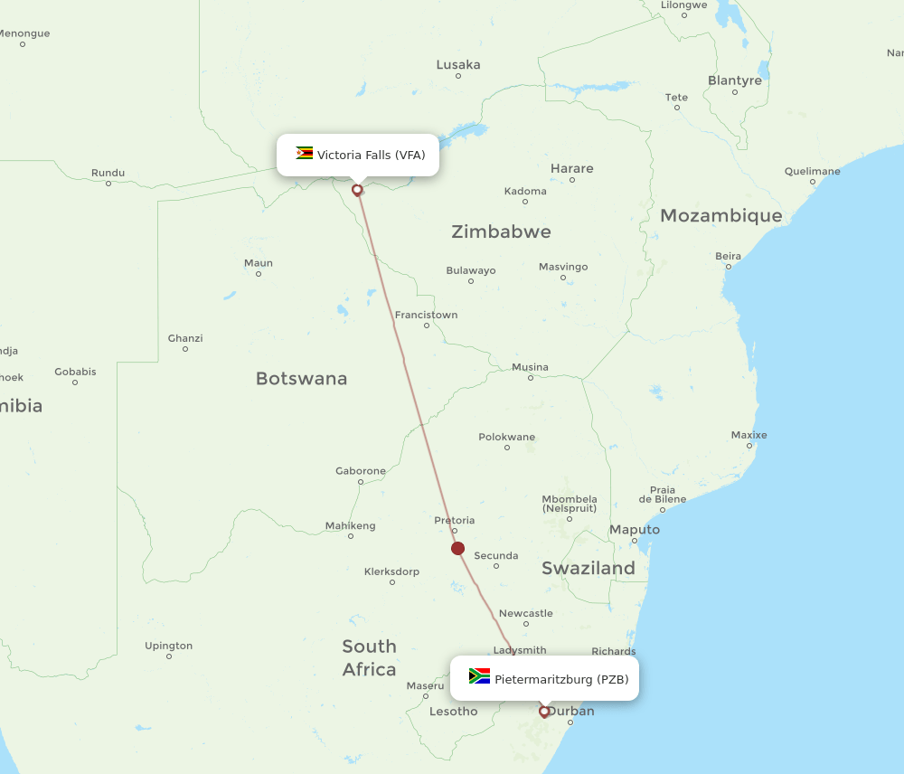 PZB-VFA flight routes