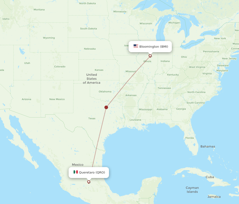 QRO-BMI flight routes
