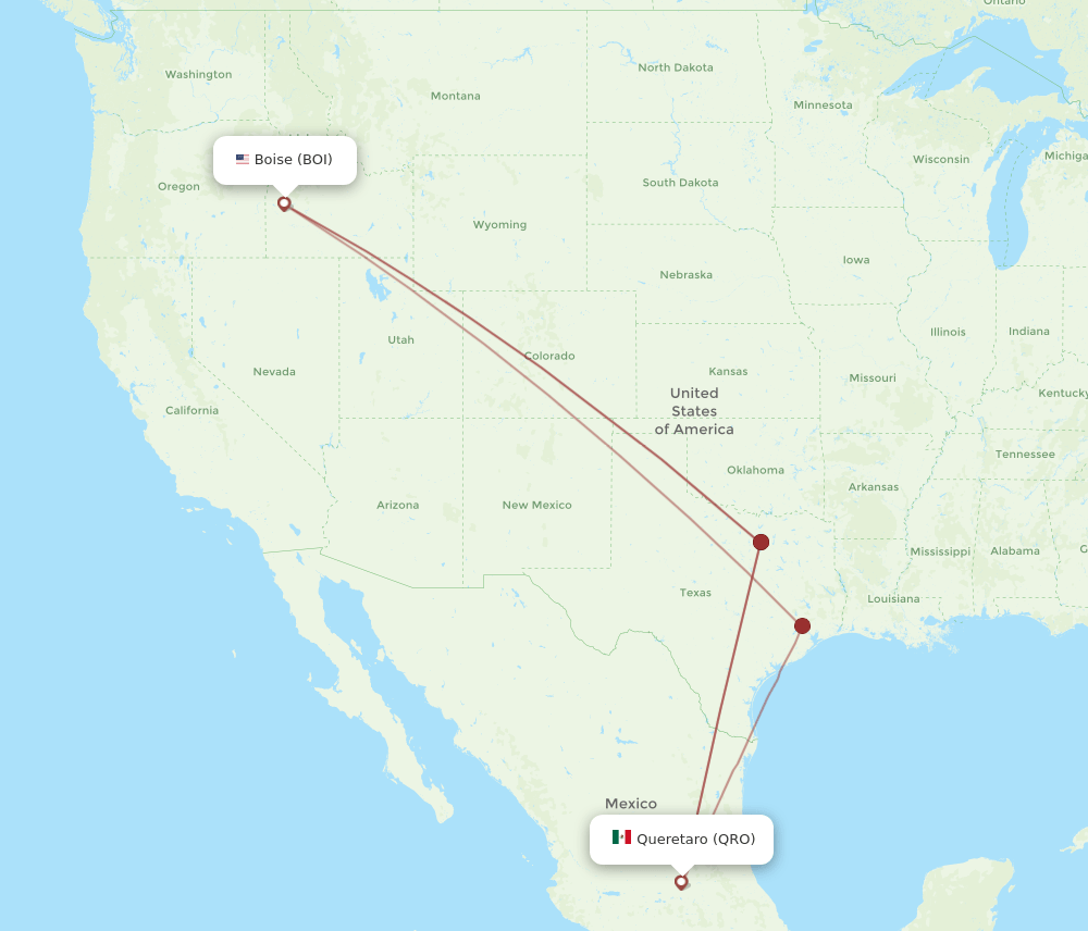 QRO-BOI flight routes