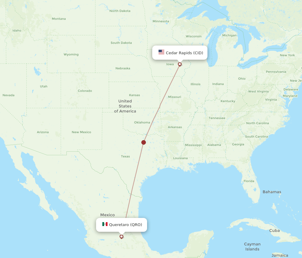 QRO-CID flight routes