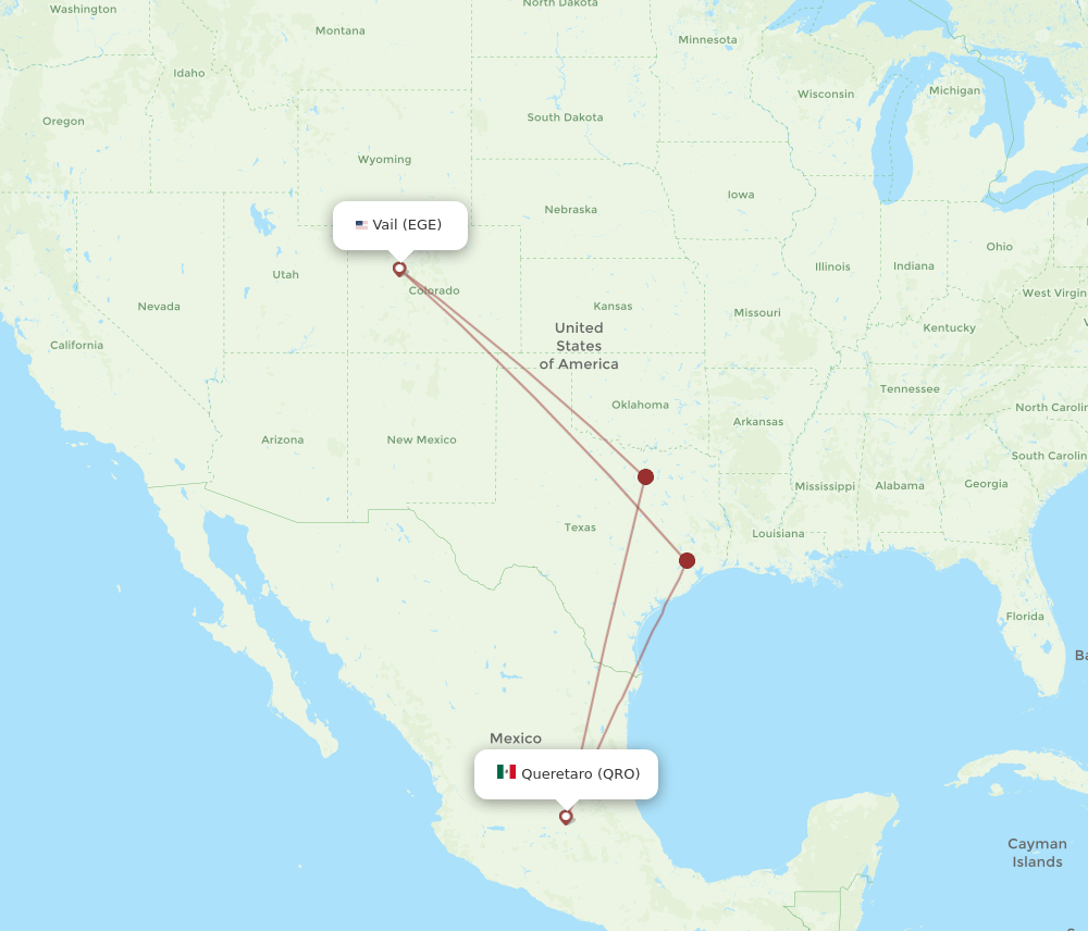 QRO-EGE flight routes