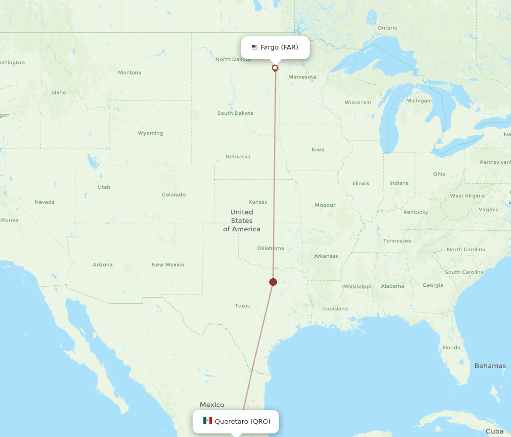 QRO-FAR flight routes