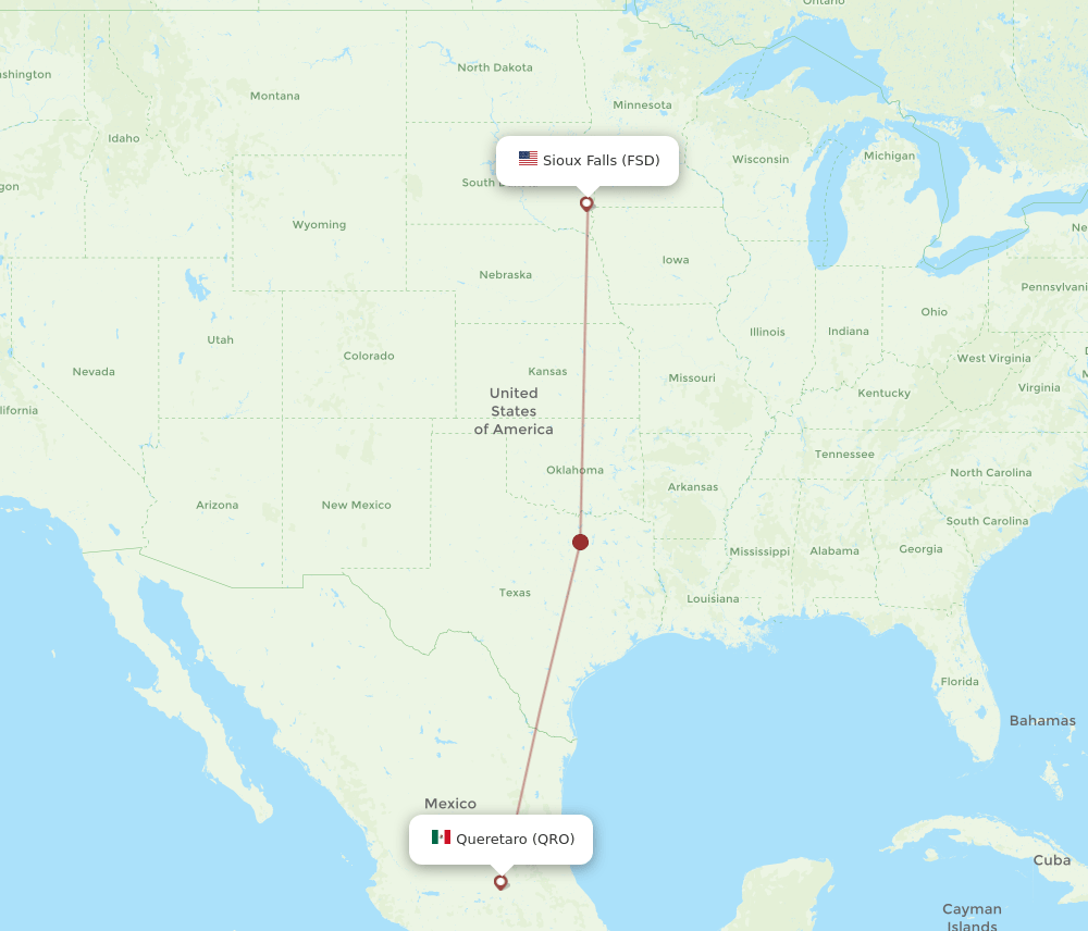 QRO-FSD flight routes