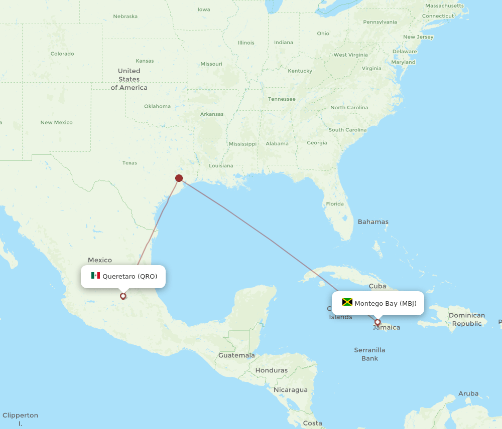 QRO-MBJ flight routes